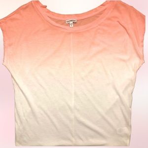 NWOT Express Bright & Beautiful Two Tone CORAL Dolman Top SZ XS